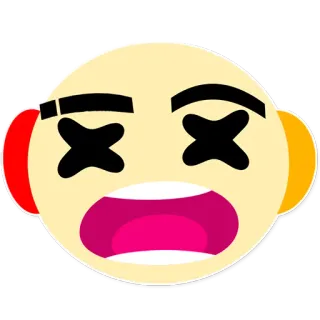 😵 emoji, expression, face, dead, cartoon, emotion telegram sticker