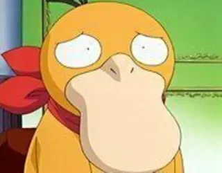 😢 Psyduck Pokemon Psyduck, Pokémon, Cartoon, Eend, Verdrietig, Anime telegram sticker