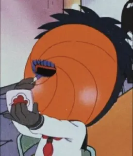 🍭 Tobi Naruto anime, cartoon, manga, Tobi, Naruto, makeup telegram sticker