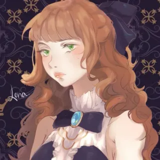 🦄 Lona. cartoon, portrait, illustration, girl, woman, drawing telegram sticker