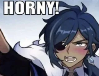 😡 Kaeya Genshin Impact HORNY! kaeya, genshin impact, anime, hot, gaming, personaggio telegram sticker