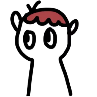 👀 만화, 낙서, 캐릭터, 단순한, 일러스트, 드로잉 telegram sticker