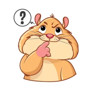 🤔 hamster, thinking, question, confused, animal, cute telegram sticker
