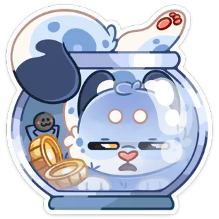 💰 แมว, ขวด, แมงมุม, น่ารัก, สติกเกอร์, ลูกแมว whatsapp sticker