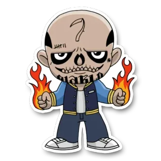 🔥 cartoon, sticker, character, fire telegram sticker