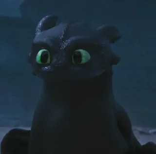 📍 Toothless How to Train Your Dragon Drache, schwarz, Nachtschatten, niedlich, Cartoon telegram sticker