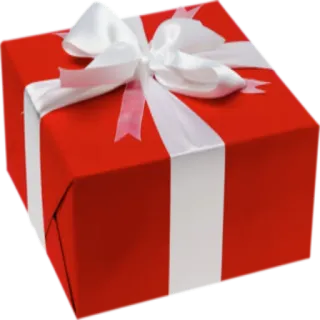 🎁 Geschenk, Geschenk, rot, Schleife, weiß, Feiertag, Feier whatsapp sticker