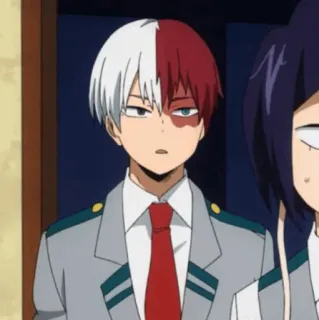 🥢 Shoto Todoroki My Hero Academia Anime, My Hero Academia, Shoto Todoroki, Postać, Quirk telegram sticker
