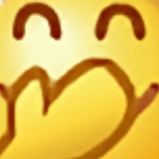 🤭 emoji, face, happy, smile, yellow telegram sticker