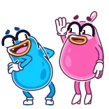 🖐 cartoon, animated, character, blob, dancing, waving telegram sticker