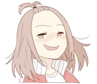 😏 Anime, Ragazza, Sorrisetto, Cartone animato, Carino telegram sticker