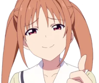 😙 Anime, Chica, Pulgar arriba, Lindo, Dibujo animado telegram sticker