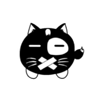 Lovely black cat telegram stickers