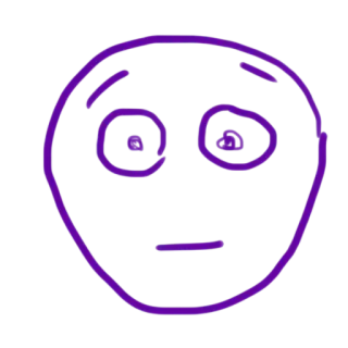 😳 rosto, desenho, roxo, círculo, expressão, simples whatsapp sticker