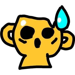 😰 Emoticon, Sudore, Shock, Espressione, Giallo telegram sticker