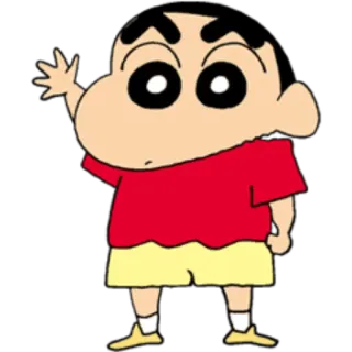 🙋‍♂ Shin-chan Crayon Shin-chan Shin-chan, Crayon Shin-chan, Anime, Dibujos animados, Personaje, Ola telegram sticker