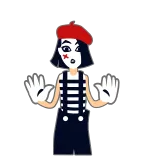 Mime Girl @StiCkErMoTeHaRrk telegram stickers