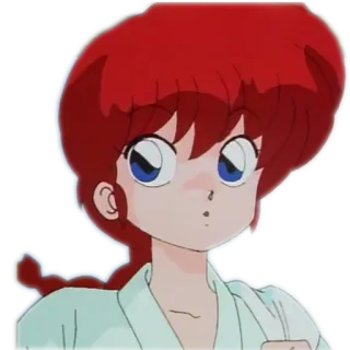 😯 Akane Tendo Ranma 1/2 anime, martial arts, female, cartoon telegram sticker