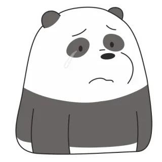 😢 Panda We Bare Bears Kartun, Sedih, Menangis, Beruang, Panda, We Bare Bears, Karakter telegram sticker