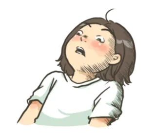 😵 짜증, 좌절, 만화, 감정, 표정 whatsapp sticker