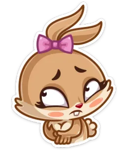 🙏 kelinci, kartun, lucu, binatang, kawaii whatsapp sticker