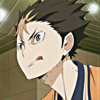 😋 Yu Nishinoya Haikyuu!! anime, haikyuu, yu nishinoya, nishinoya, volleyball, sports anime telegram sticker