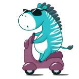 Minty Zebra telegram stickers