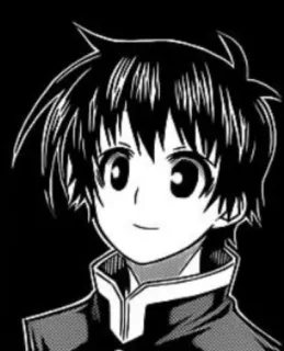 🙂 Anime, Manga, Junge, Schuluniform, Porträt, Cartoon telegram sticker