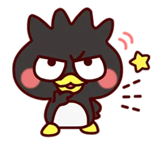 🐫 Badtz-Maru Badtz-Maru, pingouin, dessin animé, personnage, Sanrio telegram sticker