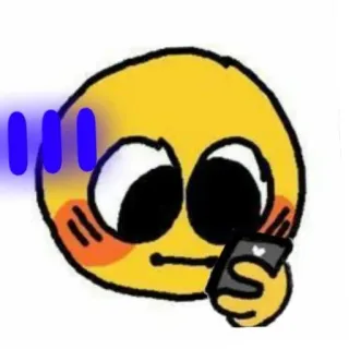 😨 Emoji, Telepon, gugup, khawatir, Emotikon, Meme telegram sticker