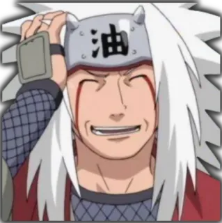 😄 Jiraiya Naruto 油 anime, naruto, jiraiya, manga, character, ninja telegram sticker