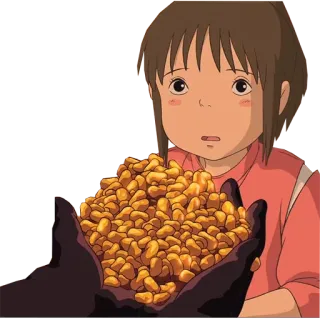 💰 Chihiro Spirited Away Anime, Chihiros Reise, Ghibli, Essen, Studio Ghibli whatsapp sticker