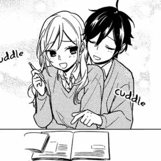 ♠️ cuddle Anime, Mangá, Casal, Aconchego, Romance, Desenho telegram sticker