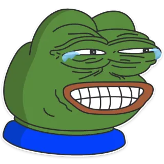 😂 Pepe the Frog internet meme, frog, laughing, emotions telegram sticker