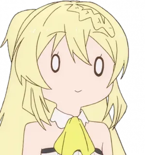 🙂 anime, cartoon, blond hair, surprised, kawaii telegram sticker