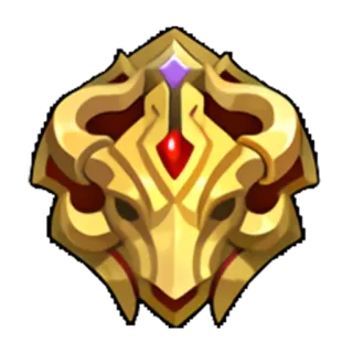 🐃 gold, lion, shield, badge telegram sticker