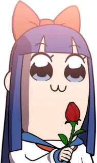 🥀 anime, manga, rose, cute, kawaii, sticker, cartoon telegram sticker