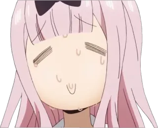 😅 Chika anime, Chika, Kaguya-sama, imbarazzato, sudore, faccia buffa telegram sticker