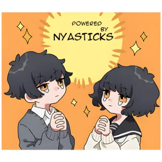 Мао и Мио @Nyasticks telegram stickers