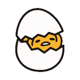 🖤 Gudetama Gudetama, jajko, leniwy, postać, kawaii telegram sticker