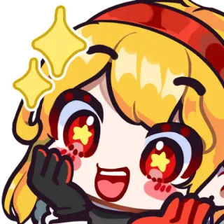 🤩 アニメ, かわいい, 可愛い, キラキラ, わくわく, ハッピー whatsapp sticker