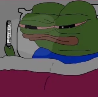 🥱 Pepe the Frog pepe, rana, meme, dormilón, cansado, dibujo animado telegram sticker