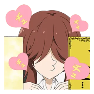 😚 キス Anime, Zoen, Liefde, Harten, Leuk, Sticker telegram sticker