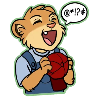 😎 @*!?.# Cartoon, Gros mots, Offensant, Animal, Personnage telegram sticker