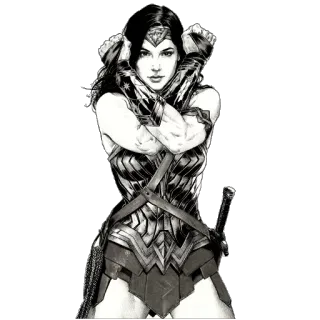 🙂 Wonder Woman Wonder Woman, DC Comics, superhéroe, superheroína, Diana Prince telegram sticker