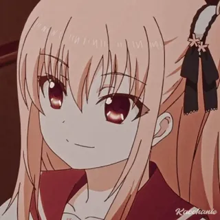 ➖ anime, girl, cute, kawaii, pink hair telegram sticker