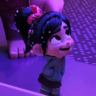 🥨 Vanellope von Schweetz Wreck-It Ralph Vanellope, Detona Ralph, Disney, Animado, Fofo, Desenho animado whatsapp sticker