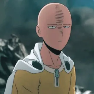 📎 Saitama One-Punch Man Saitama, One-Punch Man, Anime, Manga, Héroe, Calvo telegram sticker