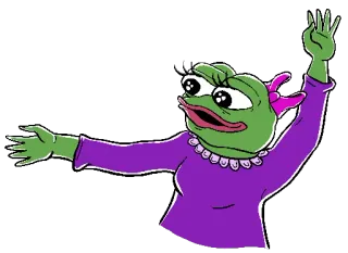 💃 Pepe the Frog Pepe, rana, meme, cartone animato, meme di internet, personaggio whatsapp sticker