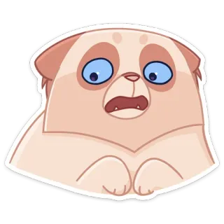 😳 cachorro, fofo, triste, desenho, animal, adesivo telegram sticker
